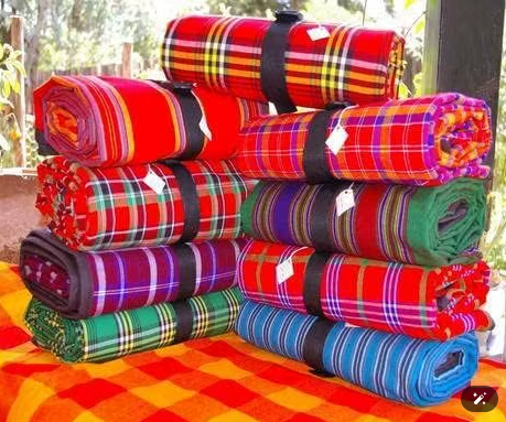 Maasai Shuka Blanket Stack