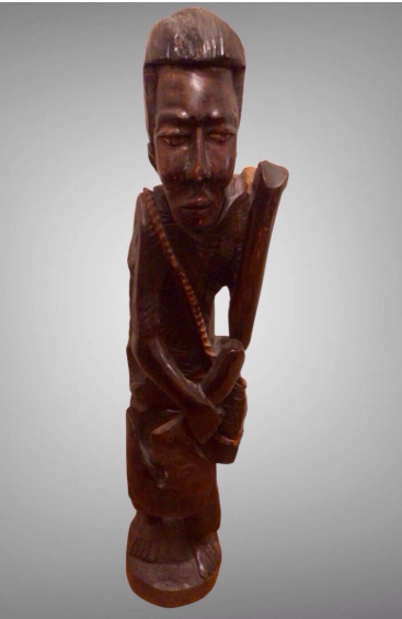 Warrior Staff Wood Carving